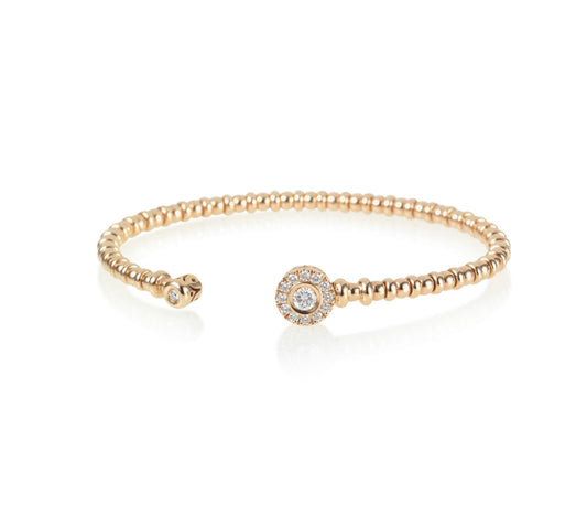 Diamond Gold Open Flexi Bracelet